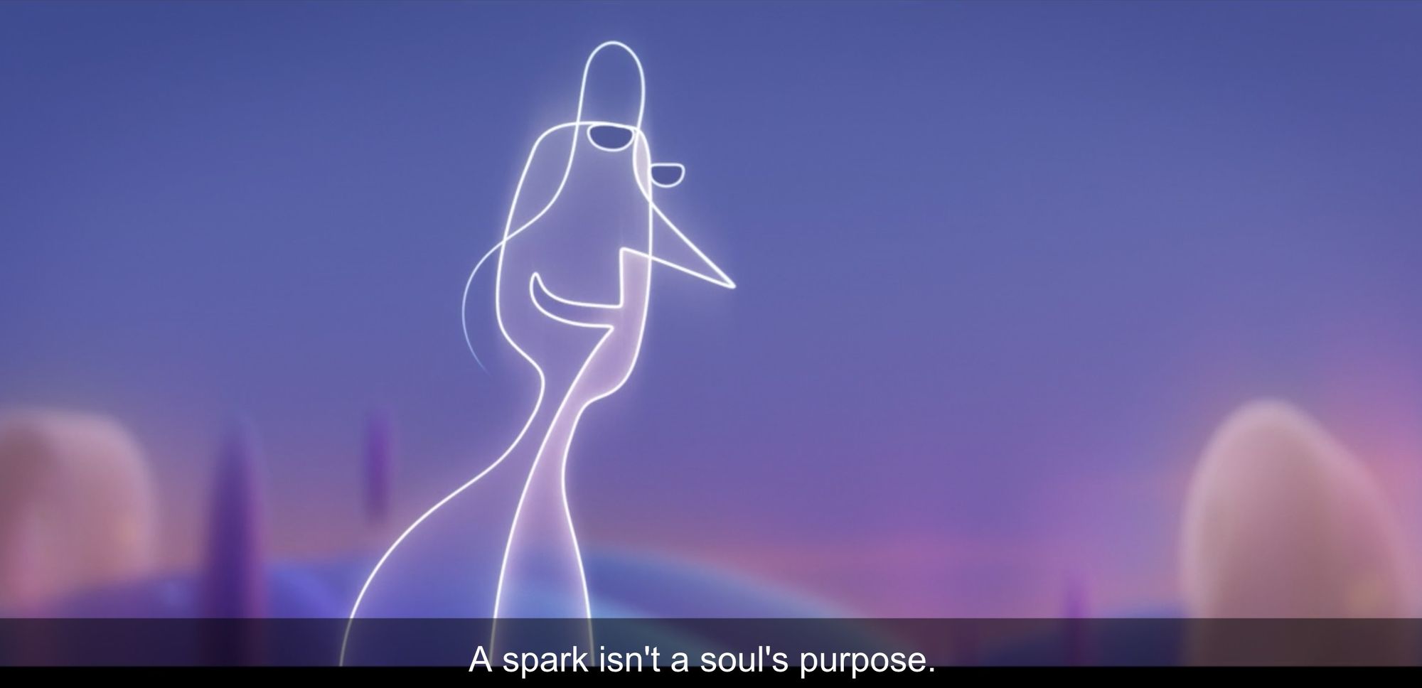 A photo of Jerry saying, "A spark isn't a soul's purpose."