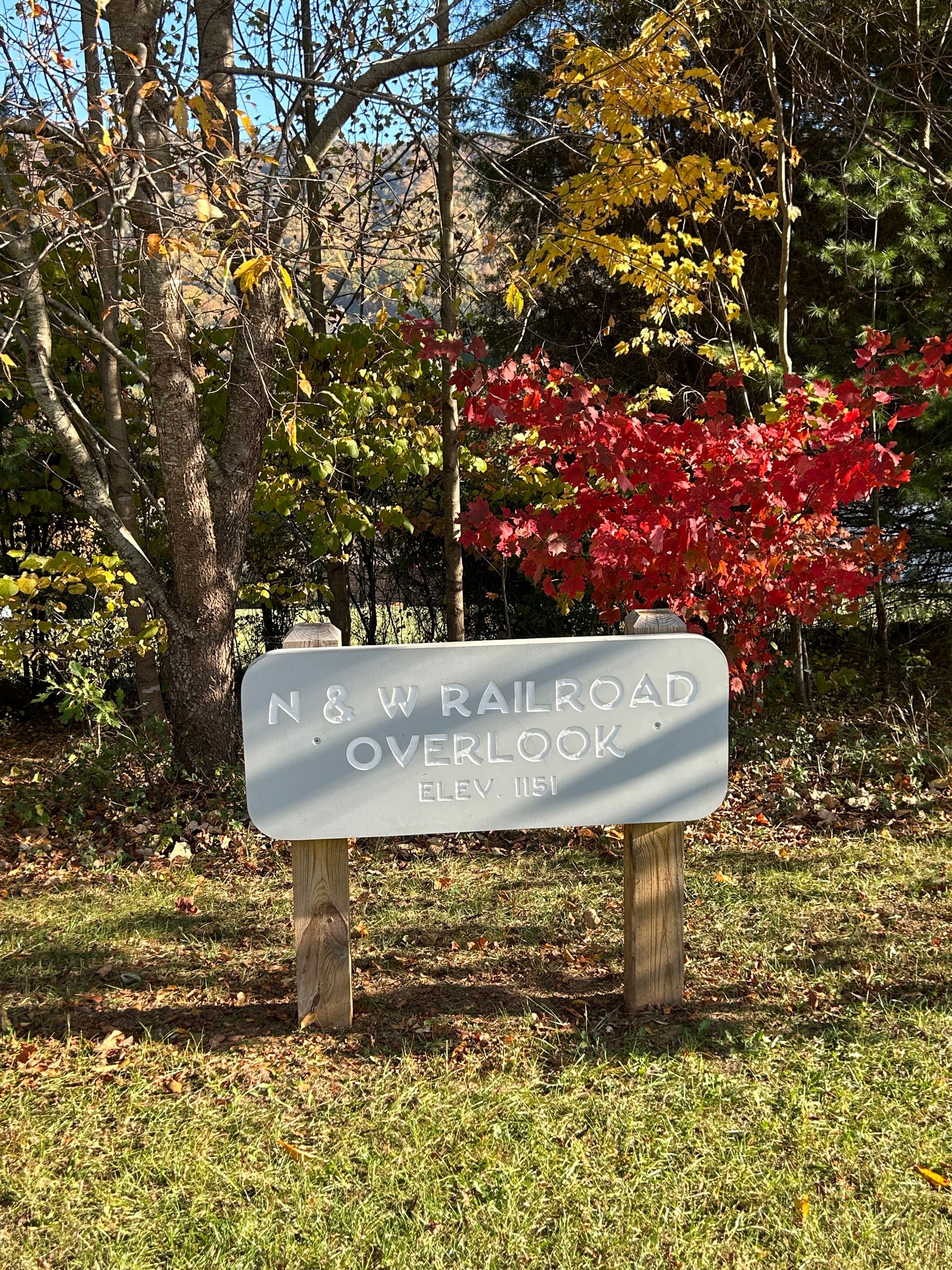 overlook on the blue ridge parkway. N&W Railroad overlook